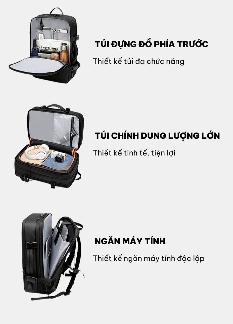 Balo Du Lịch Loại Lớn Cao Cấp Outwalk Raven GLB1119