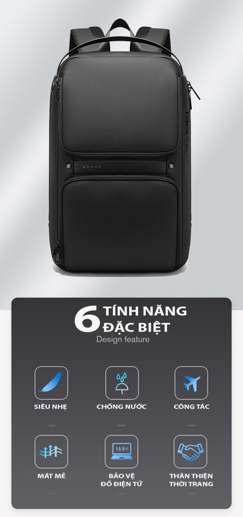 Balo Laptop Doanh Nhân Cao Cấp Bange King GLB1011