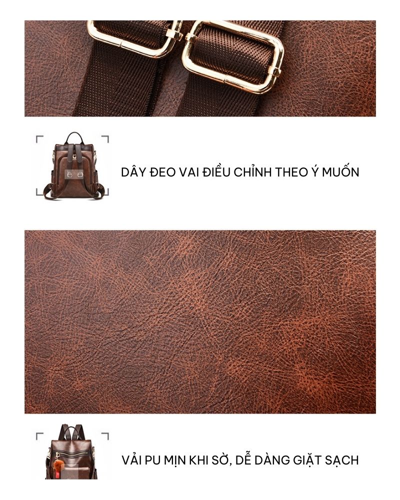 Balo Da Nữ Thời Trang Cao Cấp Danbaoly Mesi GLB1154
