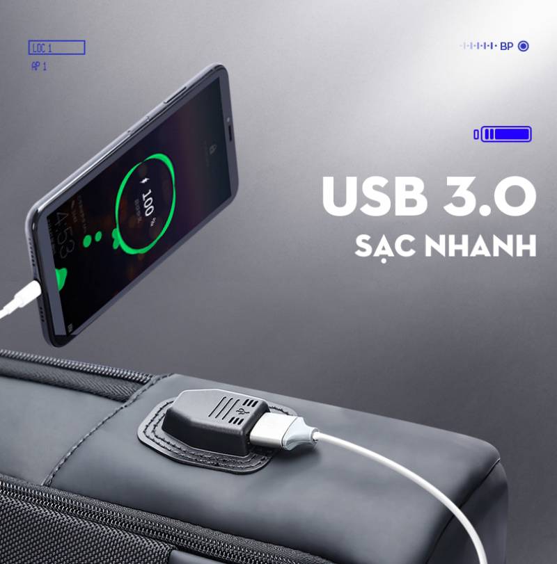 Balo Laptop Hàng Hiệu Siêu Nhẹ Bopai SUV GLB1032