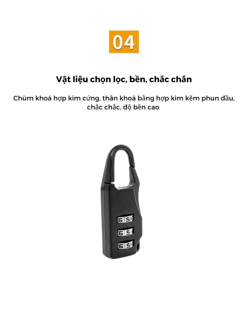 Ổ Khóa Mini Có Mật Khẩu GL Key GLK1166