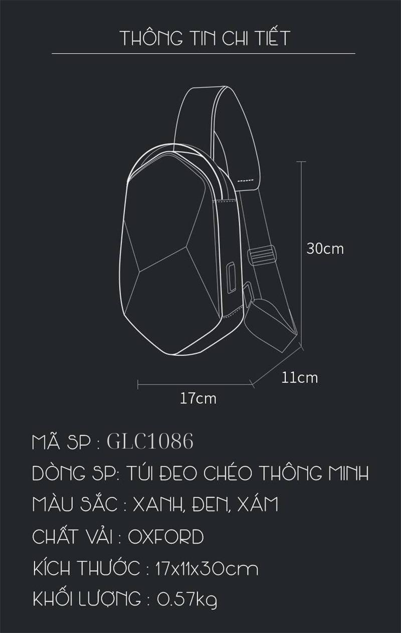 Túi Đeo Chéo Thông Minh Hiện Đại Bange Vaneto GLC1086