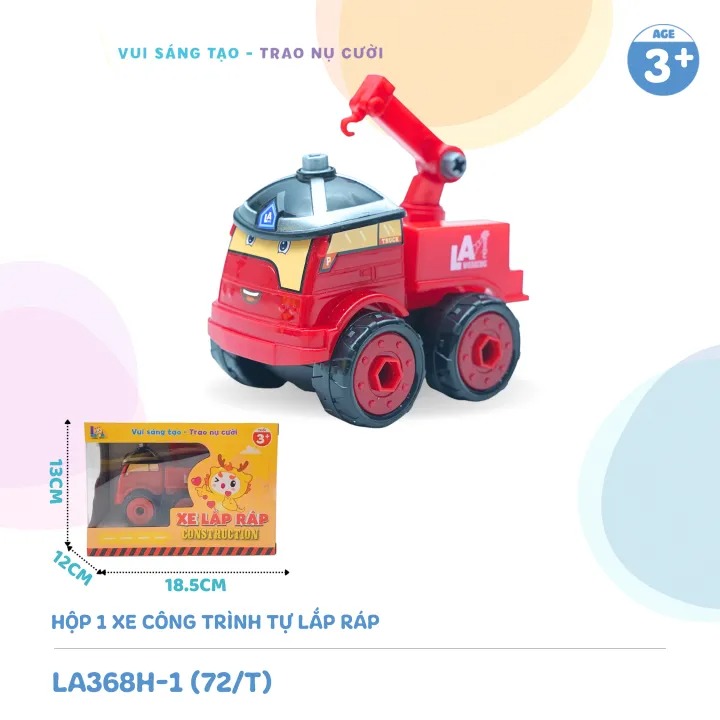 Đồ Chơi Hộp 1 Xe Công Trình Tự Lắp Ráp LAToys LA368H-1