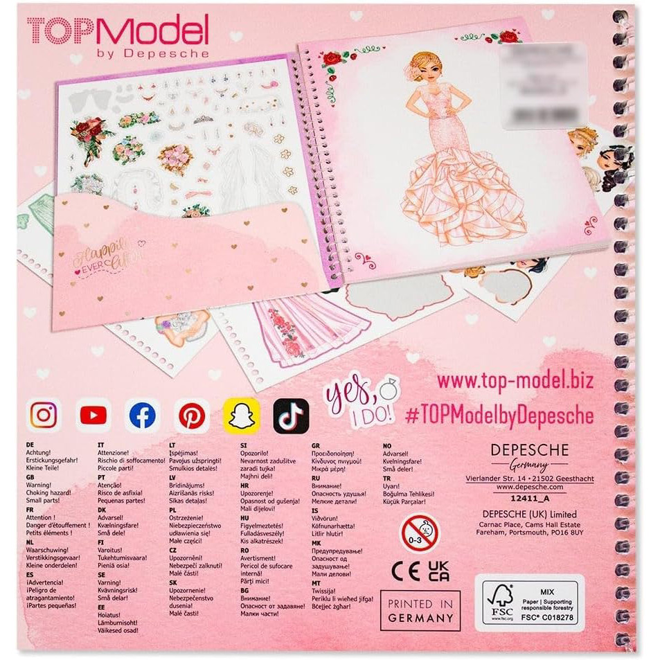 Đồ Chơi Bộ Sưu Tập Thiết Kế Dress Me Up Chủ Đề Đám Cưới Kèm Sticker Topmodel 0412411