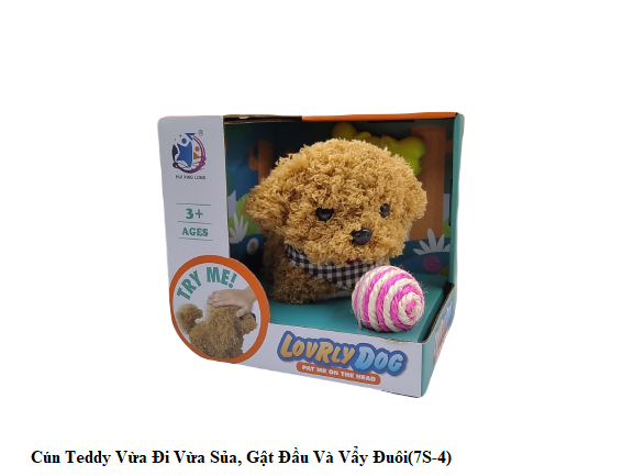 Đồ Chơi Cún Teddy Vừa Đi Vừa Sủa, Gật Đầu Và Vẩy Đuôi (7S-4)