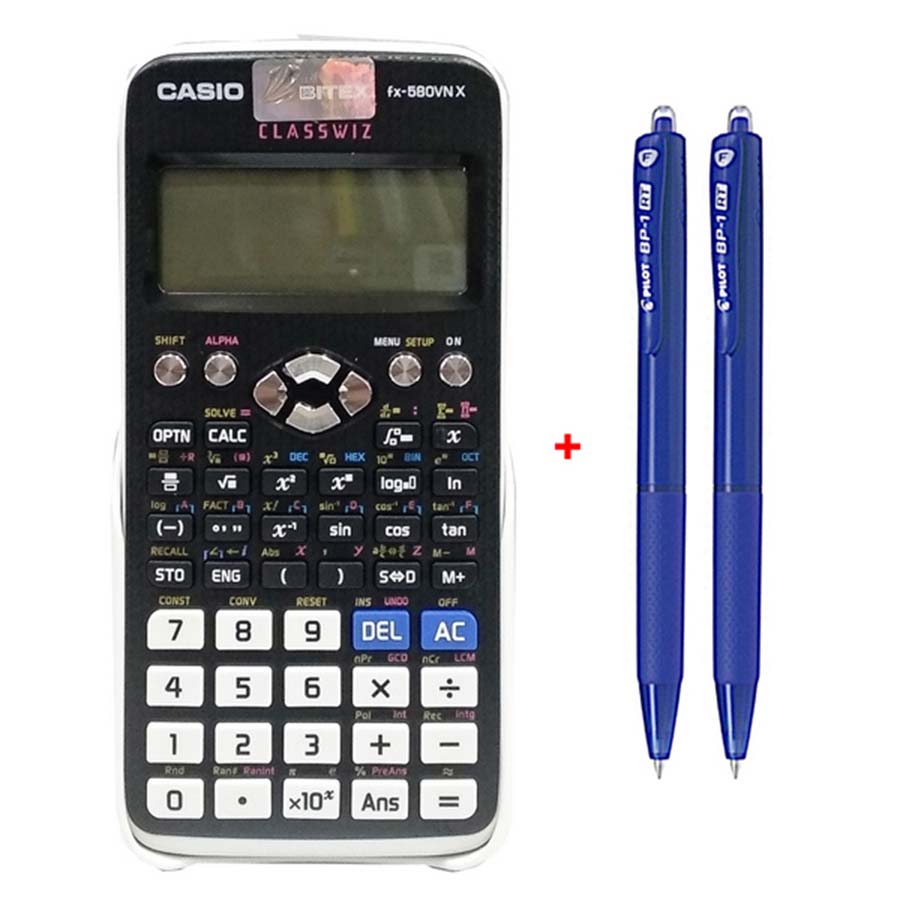 Máy Tính Casio FX580VNX + 2 Bút Bi Pilot