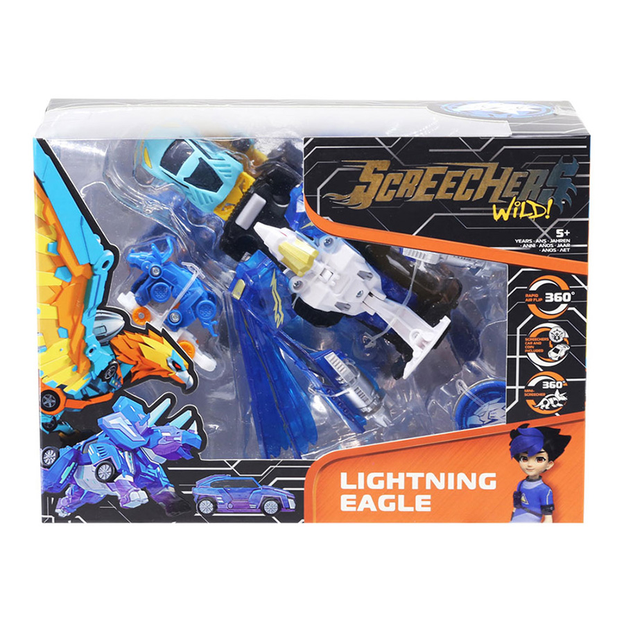 Đồ Chơi Xe Biến Hình Đại Bàng Thần Sấm Lightning Eagle - Screechers Wild 4 EU685301