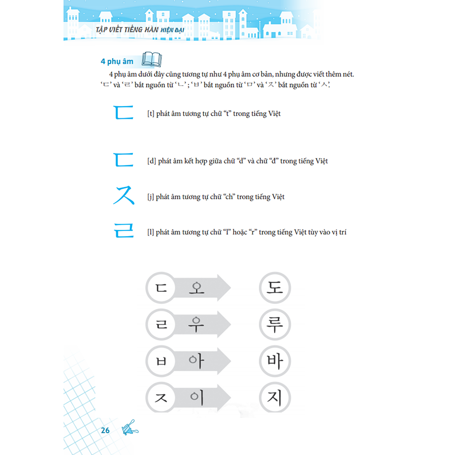 Tập Viết Tiếng Hàn Hiện Đại