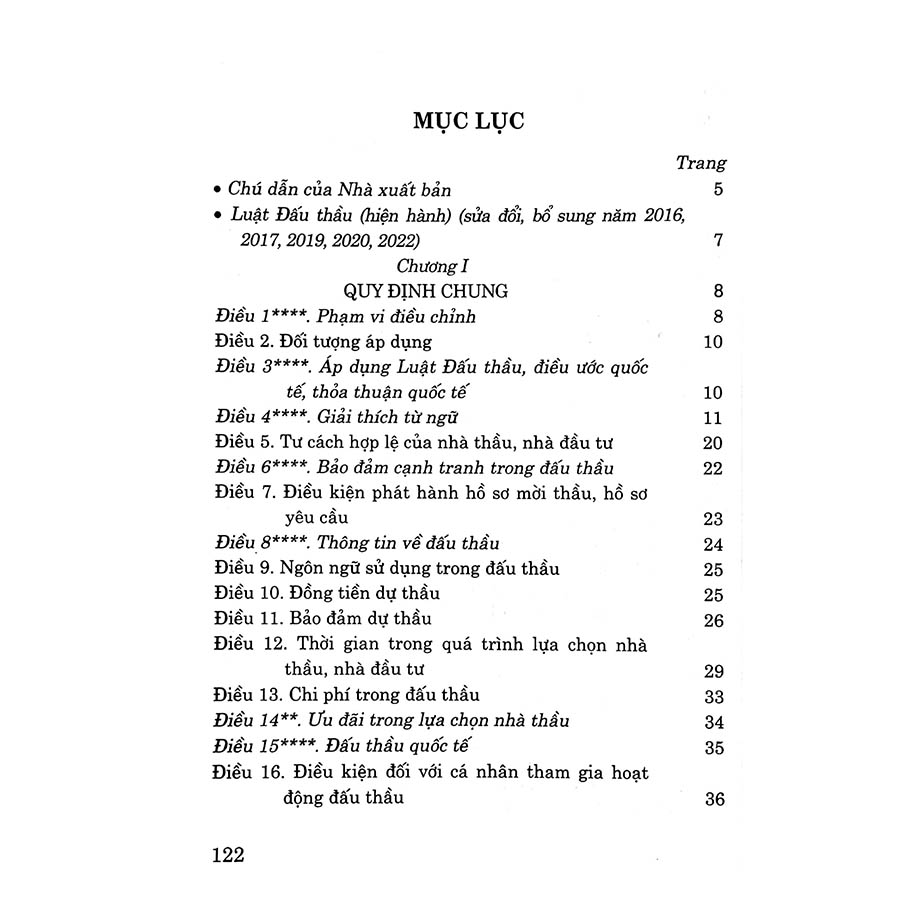 Luật Đấu Thầu (Hiện Hành) (Sửa Đổi, Bổ Sung Năm 2016, 2017, 2019, 2020, 2022)