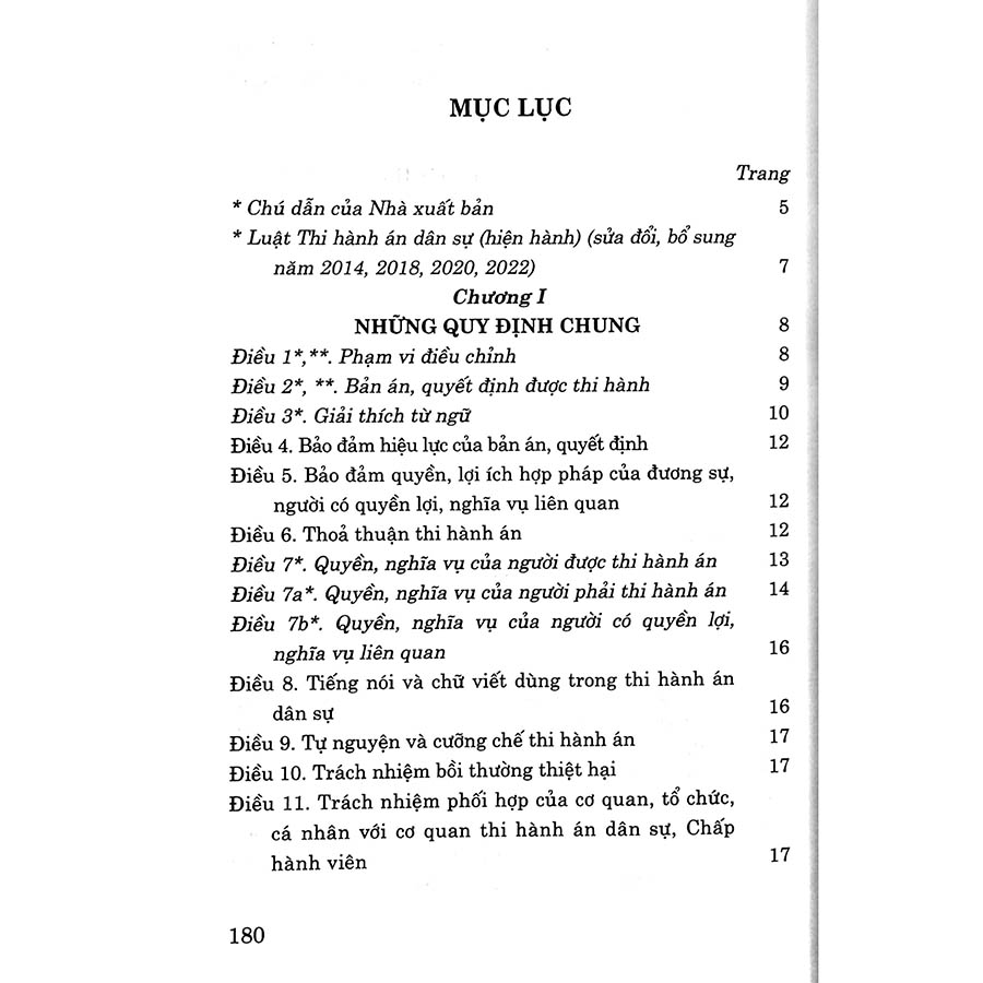 Luật Thi Hành Án Dân Sự (Hiện Hành) (Sửa Đổi Bổ Sung Năm 2014, 2018, 2020,2022)