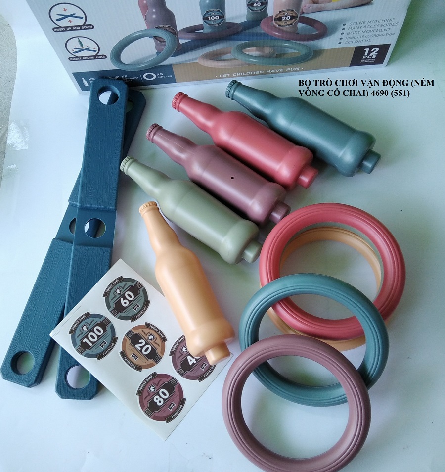 Bộ Trò Chơi Vận Động Ném Vòng Cổ Chai 4690