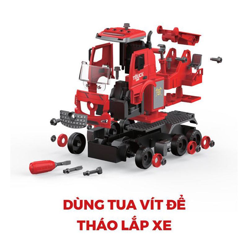 Đồ Chơi Lắp Ráp Vecto DIY Xe Cứu Hỏa VT9080B