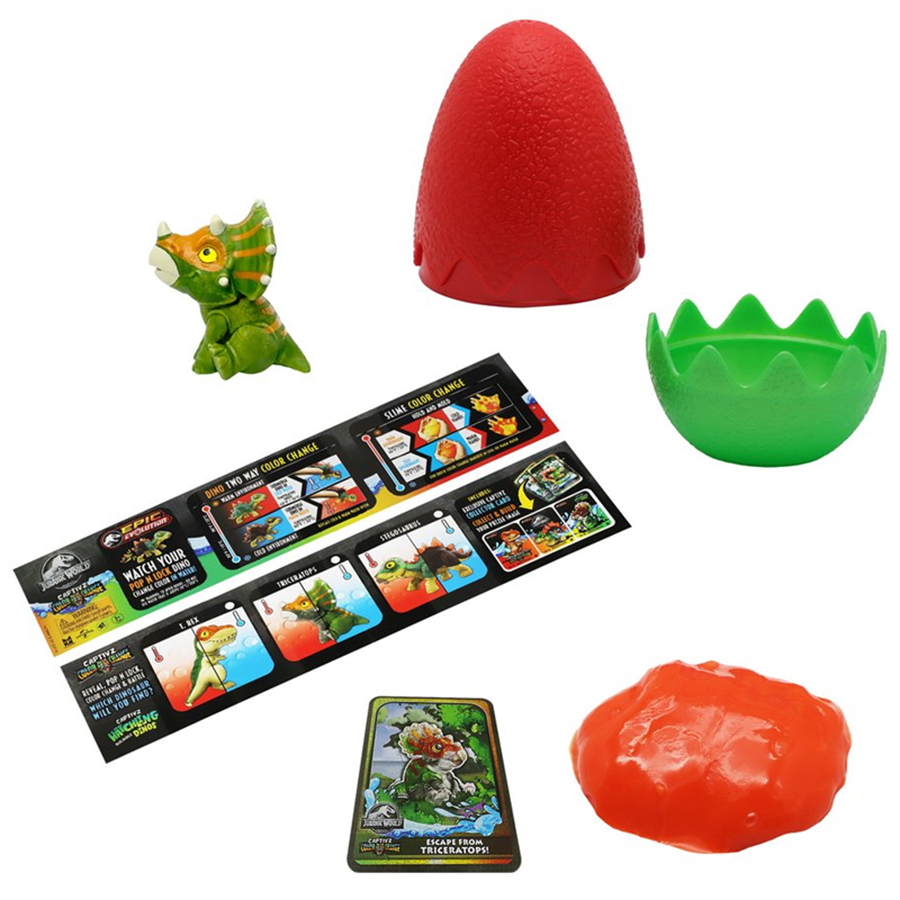 Đồ Chơi Trứng Slime Sưu Tập Khủng Long Jurassic World Đổi Màu Toy Monster-TM502