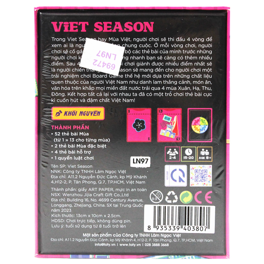 Đồ Chơi Boardgame Viet Season LN97