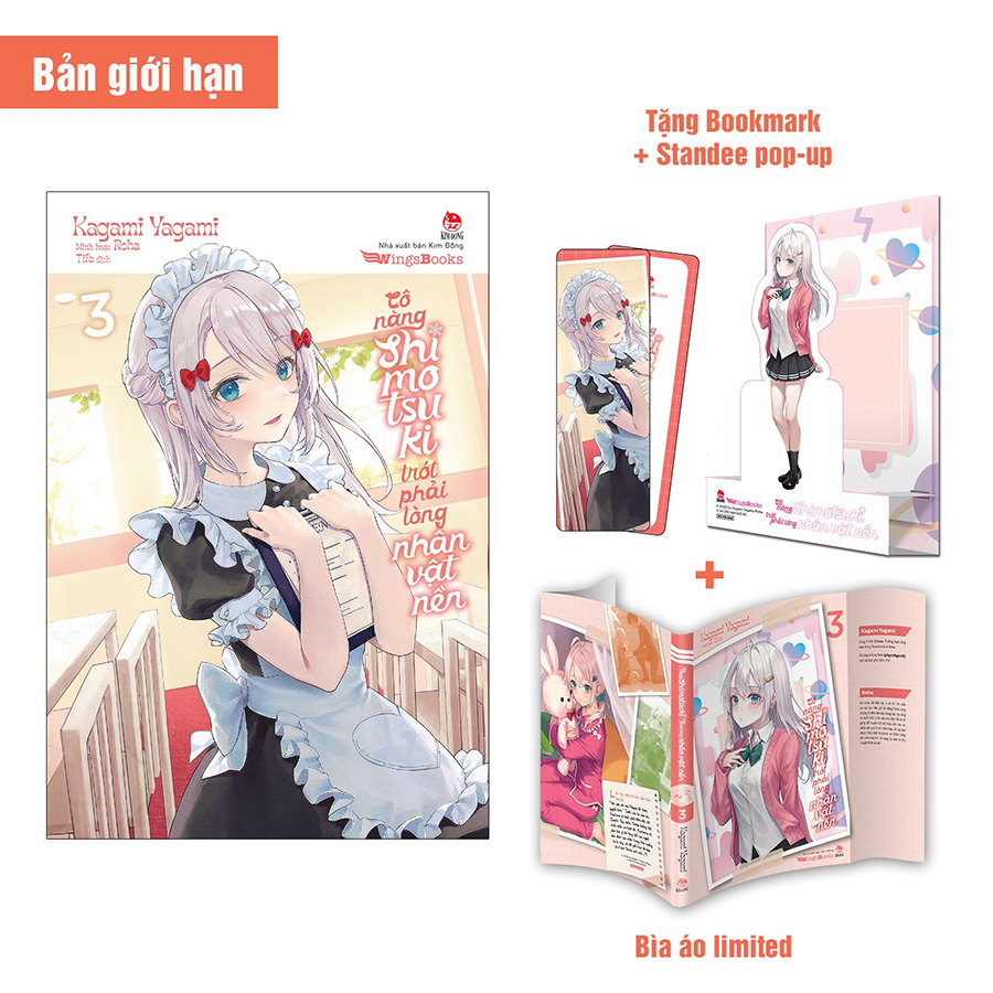 Cô Nàng Shimotsuki Trót Phải Lòng Nhân Vật Nền Tập 3 Bản Giới Hạn - Tặng Kèm Bookmark + Standee Pop-Up + Bìa Áo Limited