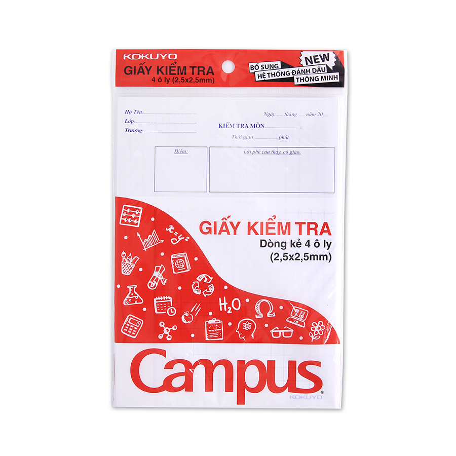 Giấy Kiểm Tra 4 Ô Ly Campus BF100G-15