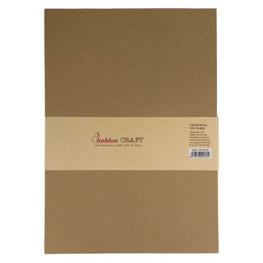 Giấy Kraft Linh Lan A4 80Gsm