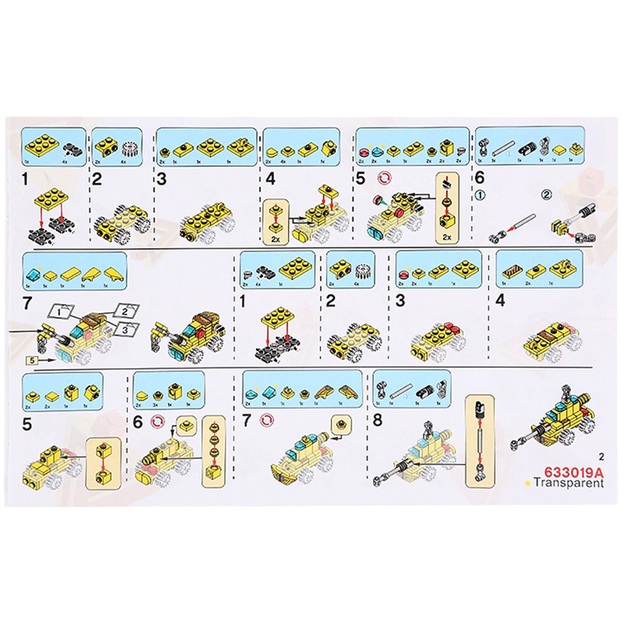 Đồ Chơi Bộ Lắp Ráp 12 Trong 1 Panlos Bricks 633019