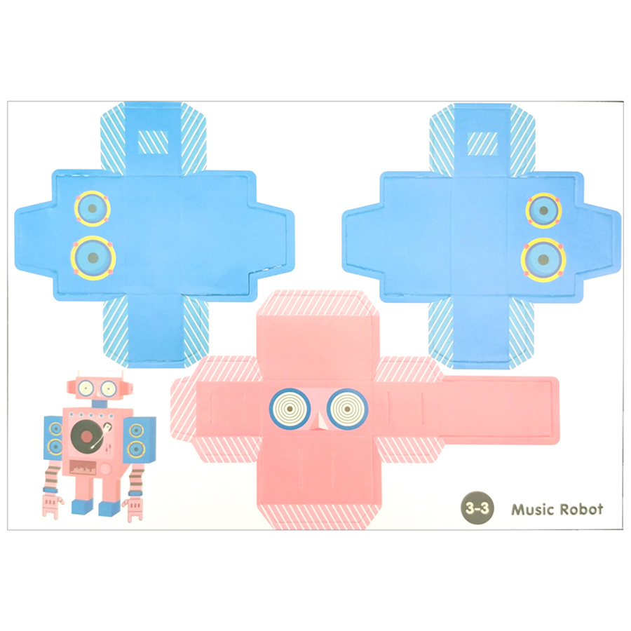 Đồ Chơi Gấp Giấy Origami 3D, Sáng Tạo, Khéo Tay Và Thông Minh Chủ Đề Robot KW-4006