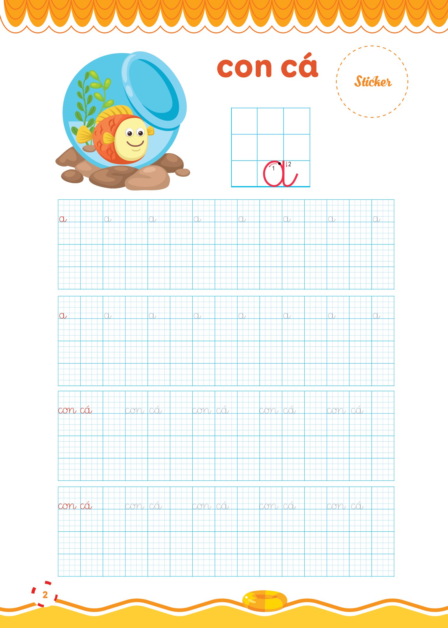 Vở Luyện Viết Hạ Cỡ Chữ - Chữ Ô Li Nhỏ Quyển 2: Chữ Thường