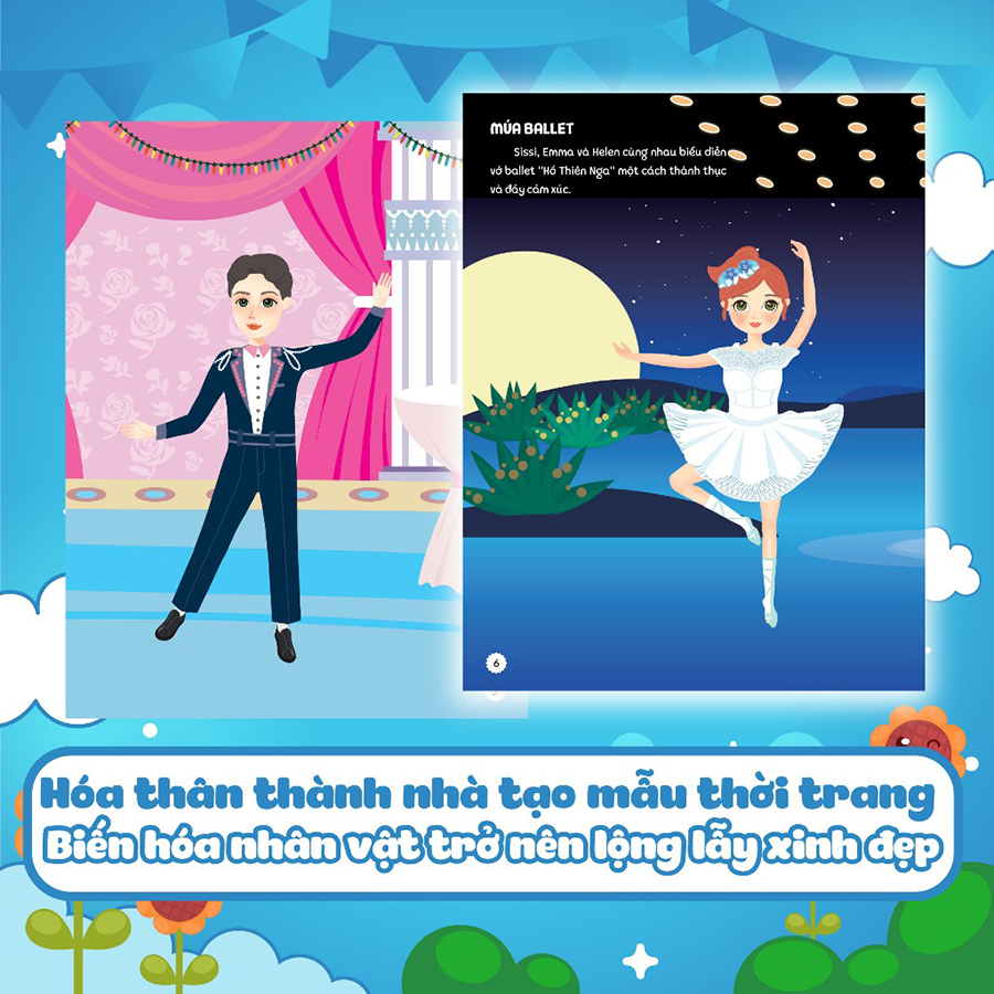 Sách Sáng Tạo Thời Trang - Thời Trang Nhảy Khiêu Vũ (Hơn 100 Stickers)