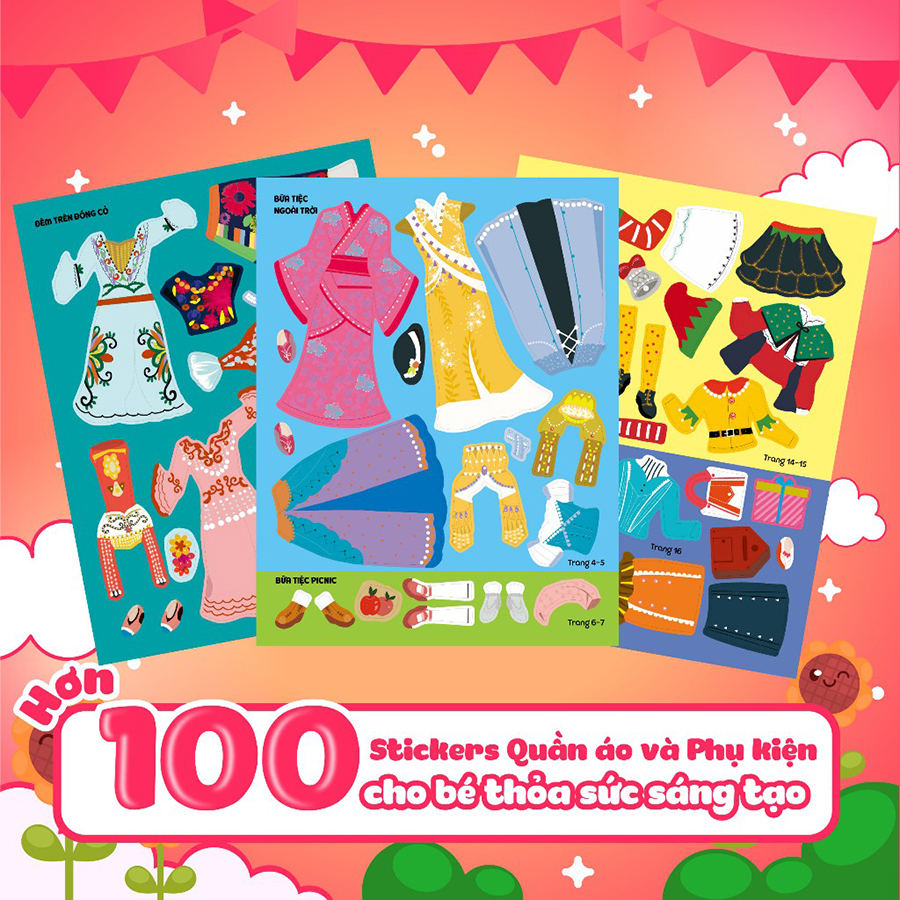 Sách Sáng Tạo Thời Trang - Thời Trang Dự Tiệc (Hơn 100 Stickers)