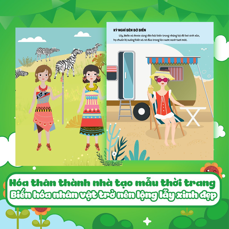 Sách Sáng Tạo Thời Trang - Thời Trang Kỳ Nghỉ (Hơn 100 Stickers)