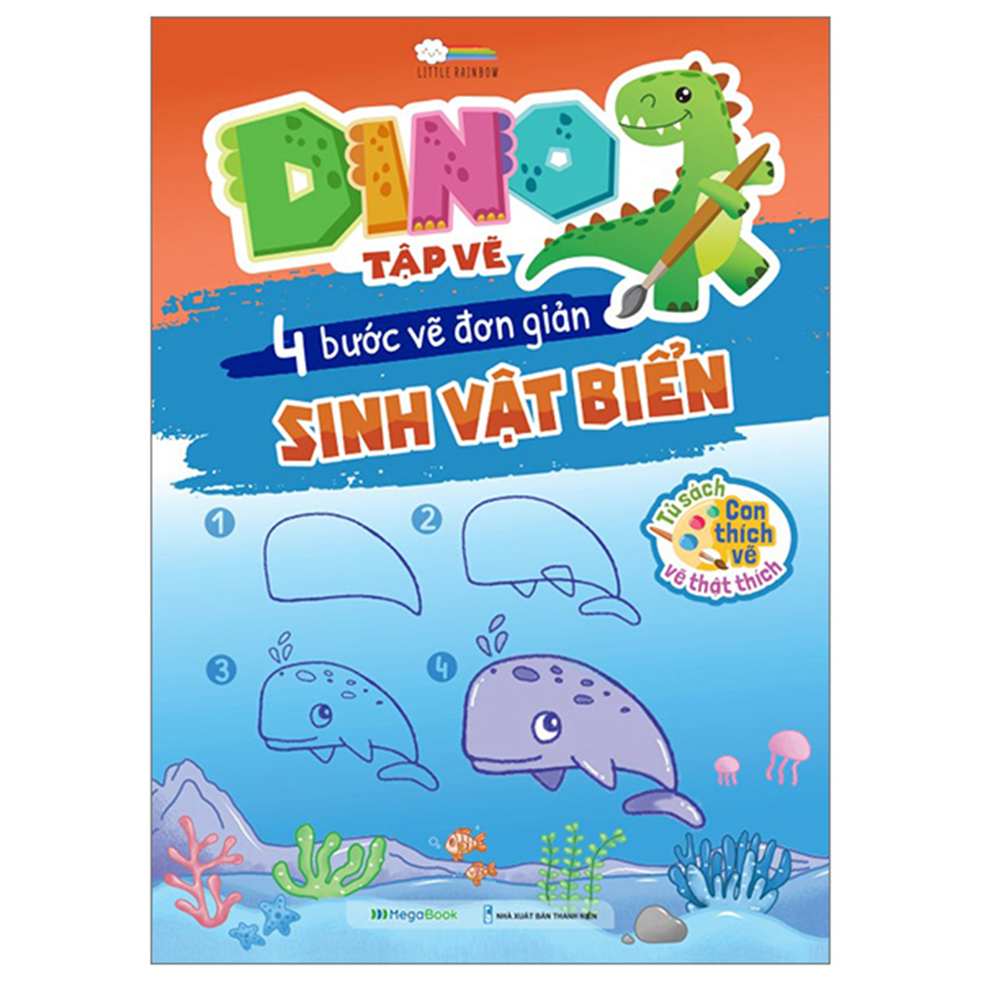 Dino Tập Vẽ - 4 Bước Vẽ Đơn Giản Sinh Vật Biển