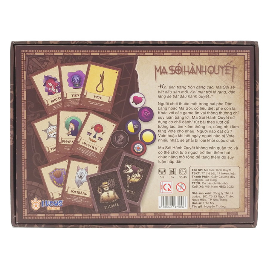 Bộ Trò Chơi Board Game Ma Sói Hành Quyết