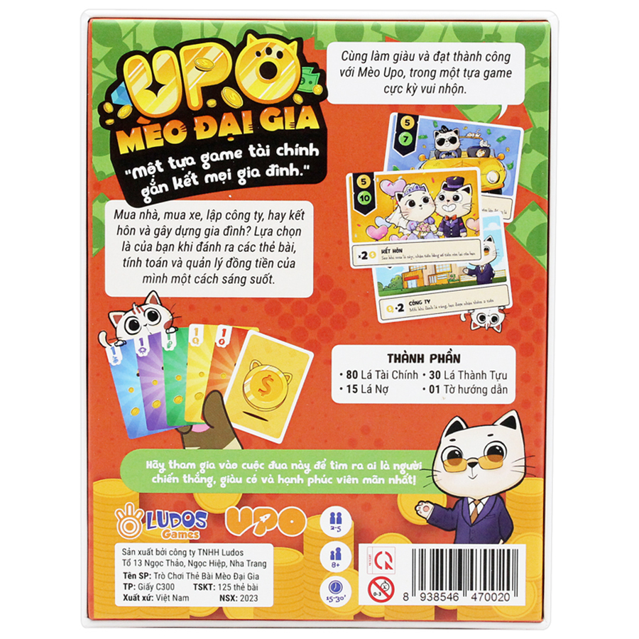 Bộ Trò Chơi Board Game Upo Mèo Đại Gia