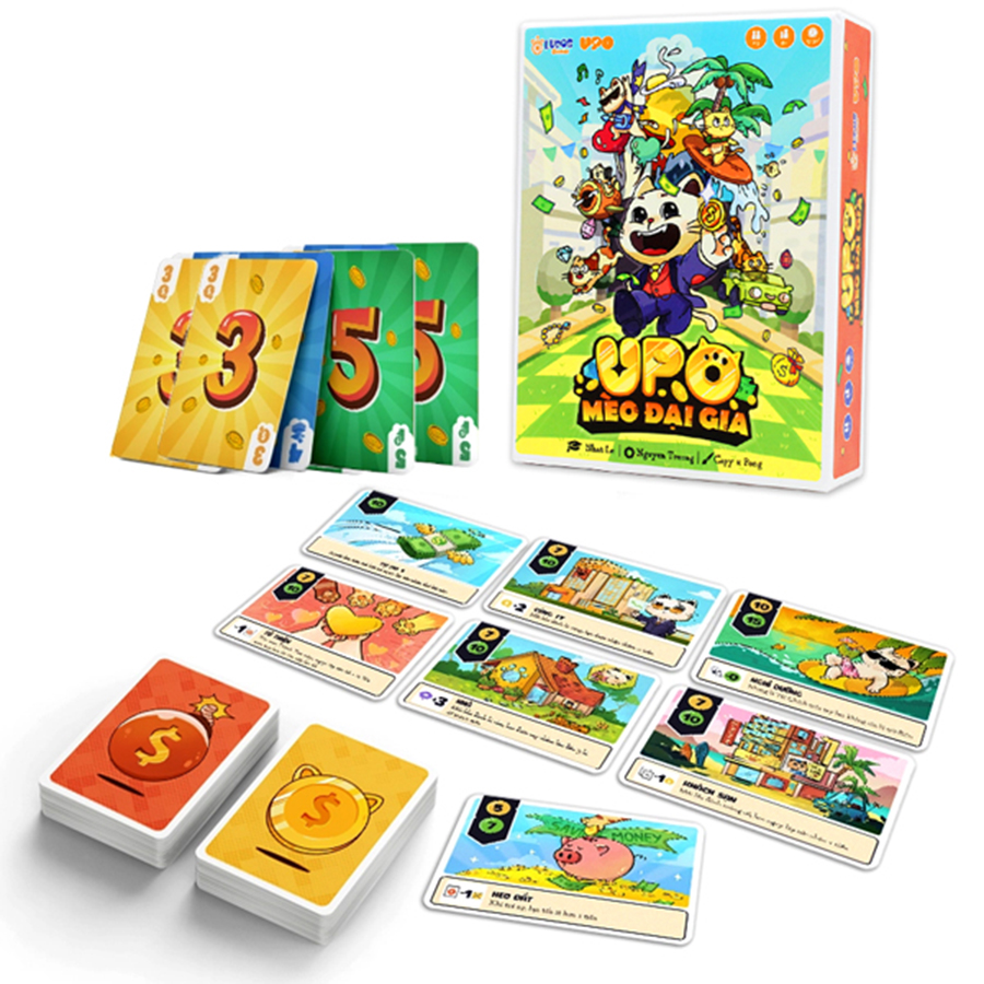 Bộ Trò Chơi Board Game Upo Mèo Đại Gia