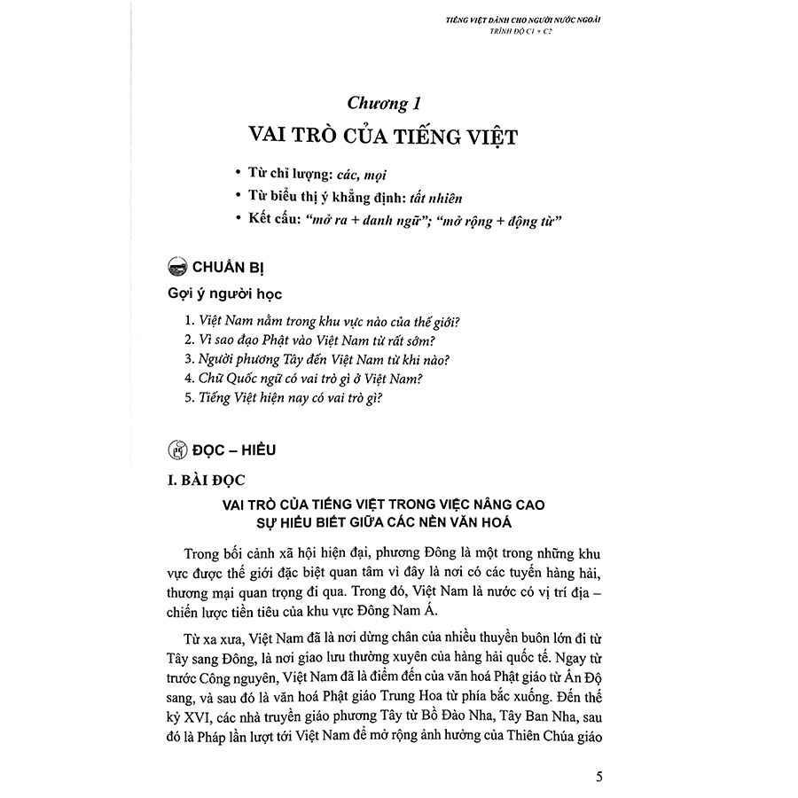 Tiếng Việt Dành Cho Người Nước Ngoài - Trình Độ C1 + C2