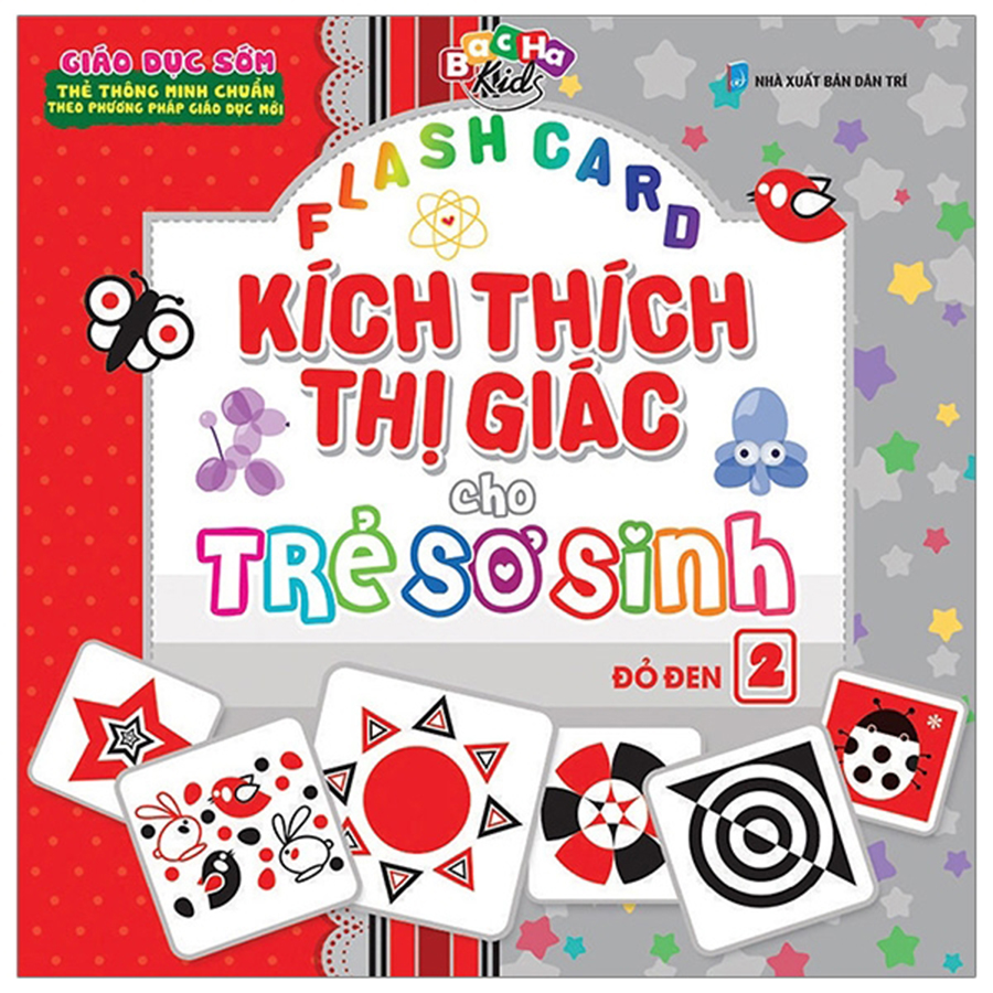 Flashcard Kích Thích Thị Giác Cho Trẻ Sơ Sinh 2 - Đỏ Đen