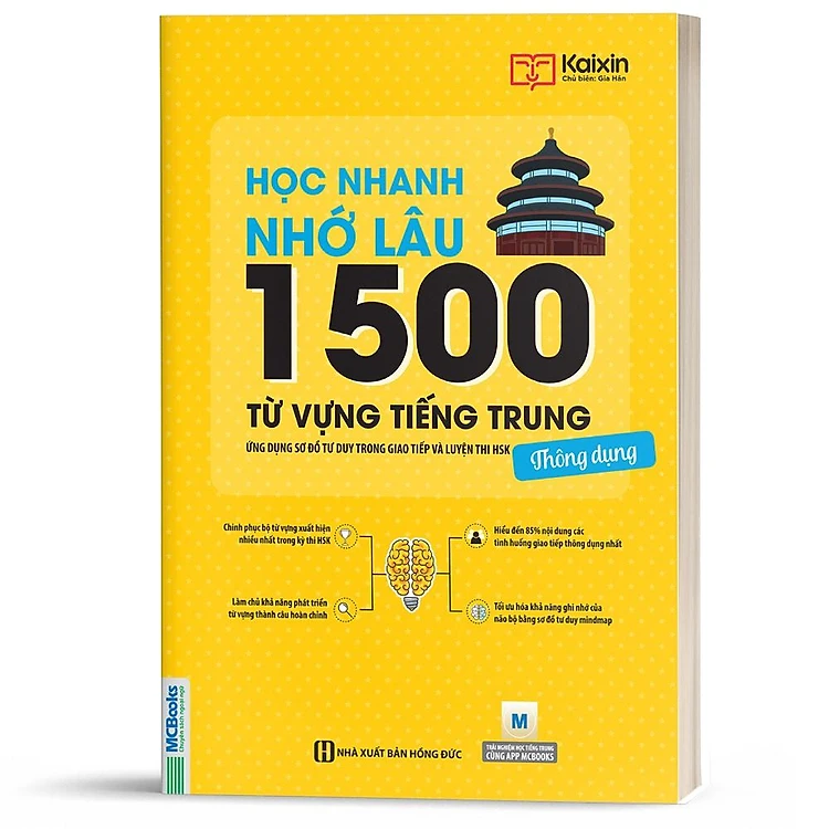 Học Nhanh Nhớ Lâu 1500 Từ Vựng Tiếng Trung Thông Dụng