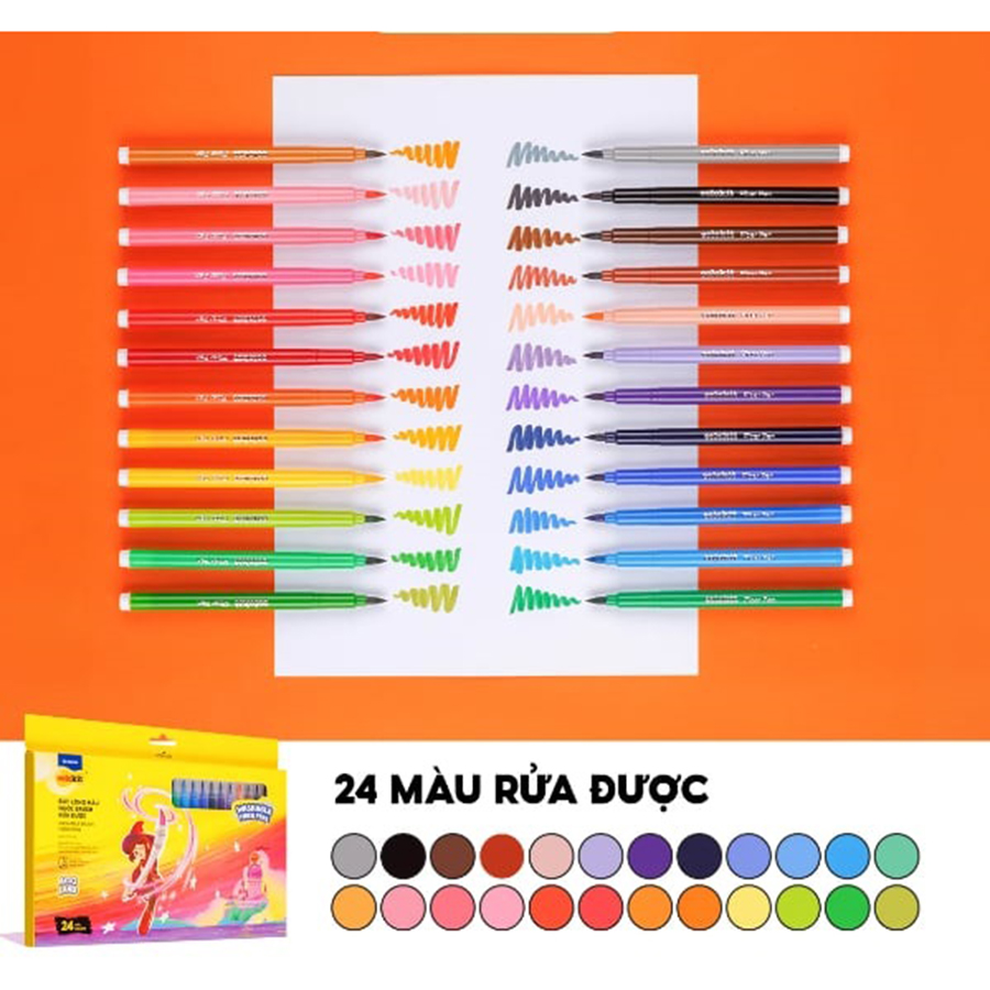 Bút Lông Màu Rửa Được Colokit 24 Màu SWM-C011/AK