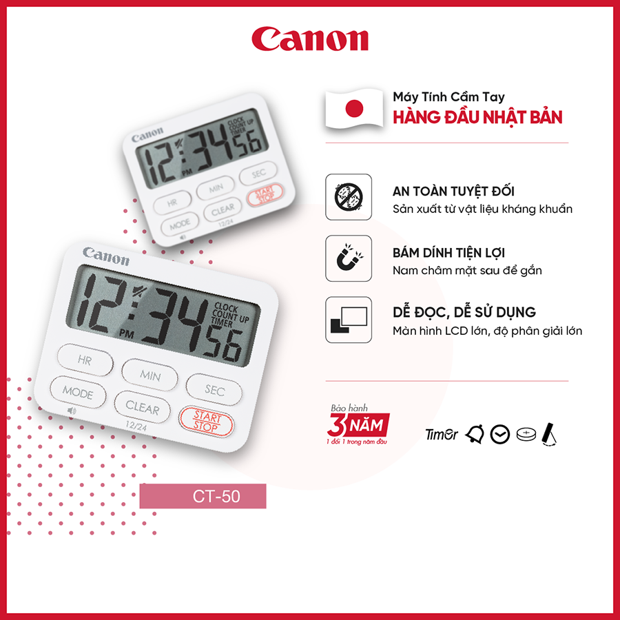 Đồng Hồ Bấm Giờ Canon CT-50 WH SB