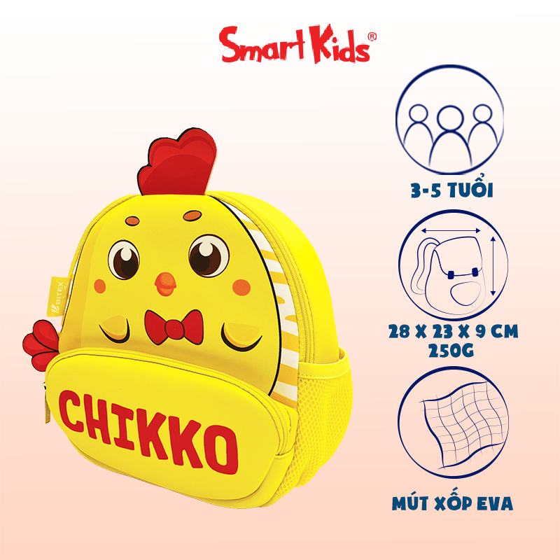 Ba Lô Mẫu Giáo SmartKids Cute Pets-Chikko B-020