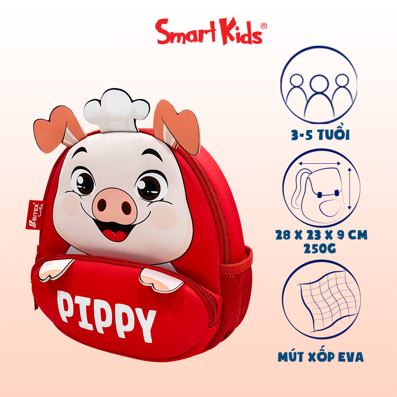 Ba Lô Mẫu Giáo SmartKids Cute Pets-Pippy B-044