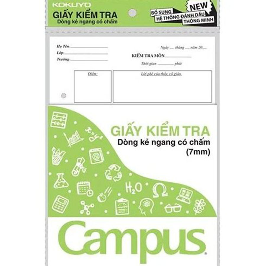 Giấy Kiểm Tra Kẻ Ngang Campus Có Chấm 2657