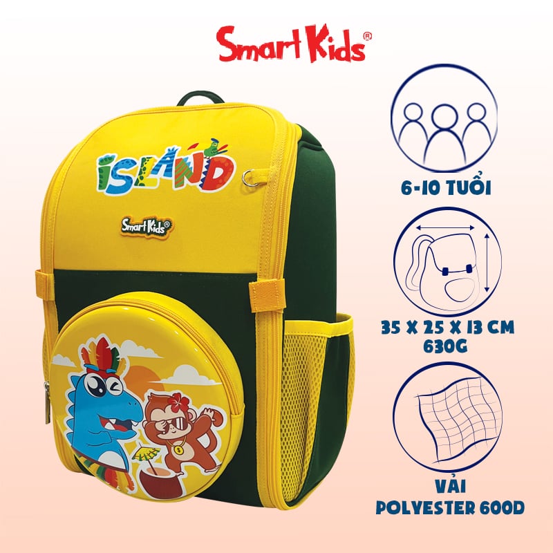 Ba Lô Chống Gù SmartKids Dino Discovery-Island B-029