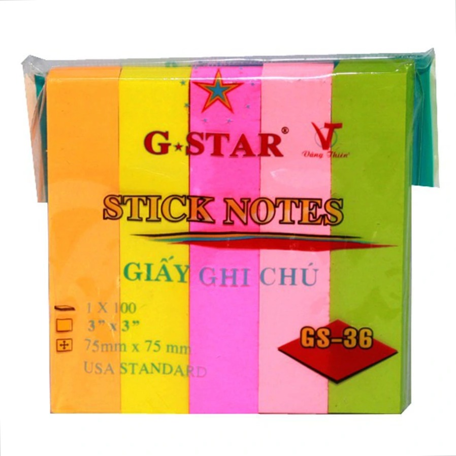 Giấy Phân Trang G-star 3*3 5 Màu