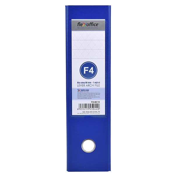 Bìa Còng F4 Flexoffice 9cm FO-BC10 Màu Xanh Đậm