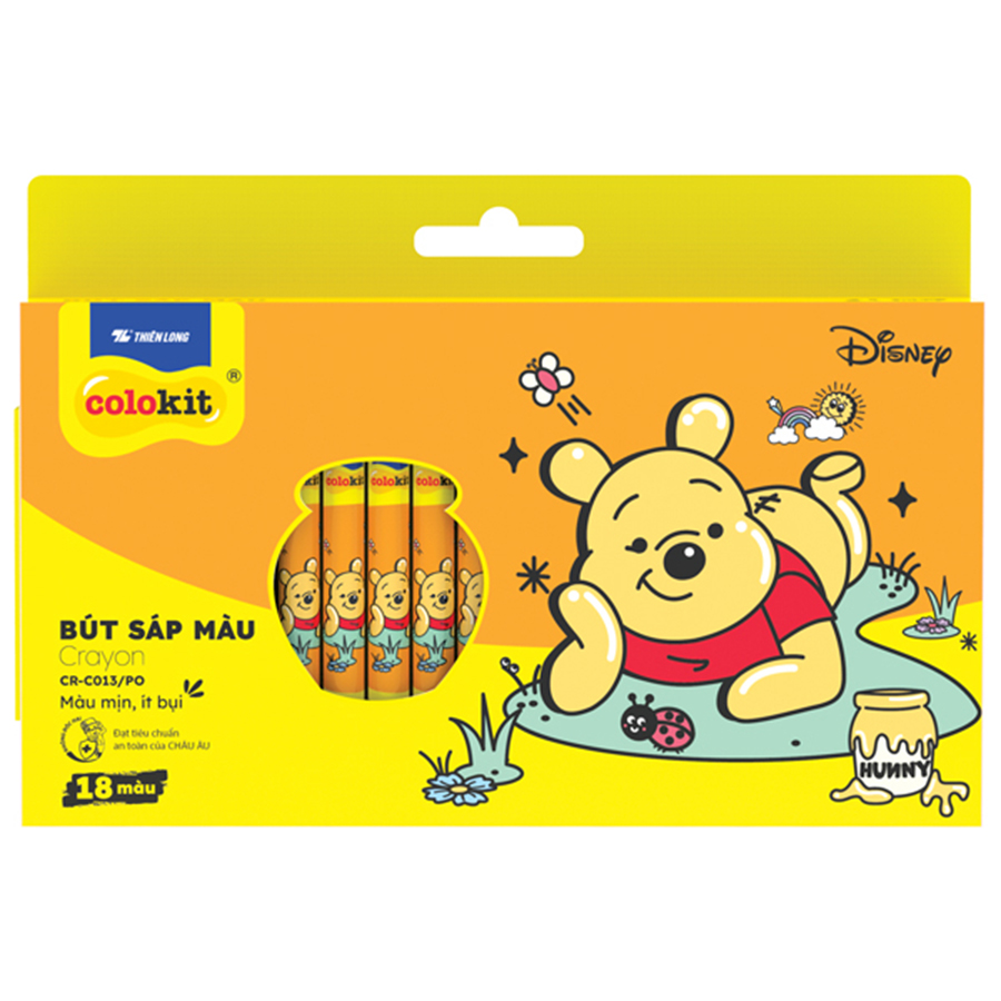 Bút Sáp 18 Màu Colokit CR-C013/PO Hình Gấu Pooh