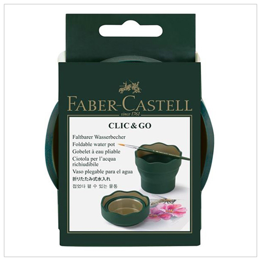 Cốc Nước Màu Faber-Castell Clic&Go MIDGREEN
