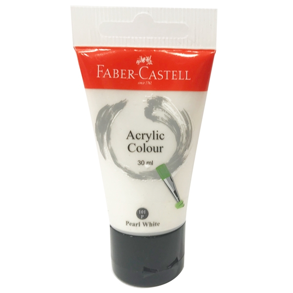 Tuýp Màu Vẽ Faber Castell Acrylic 75ml Titanium White