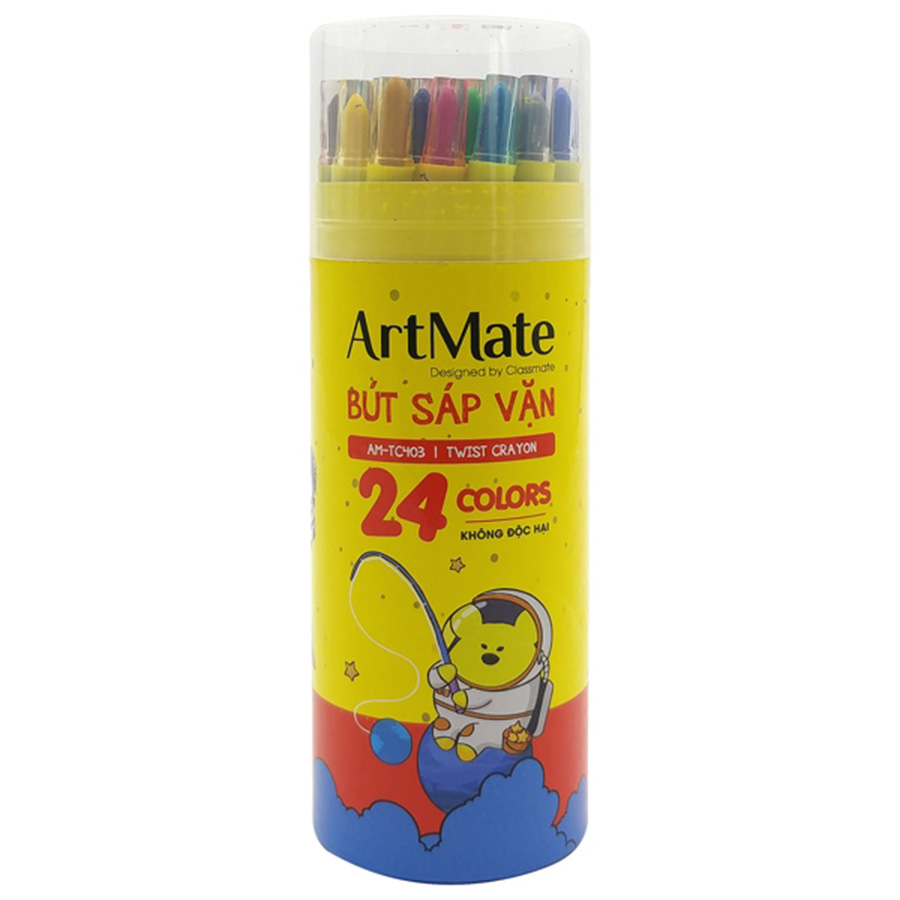 Bút Sáp Vặn ArtMate 24 Màu AM-TC403