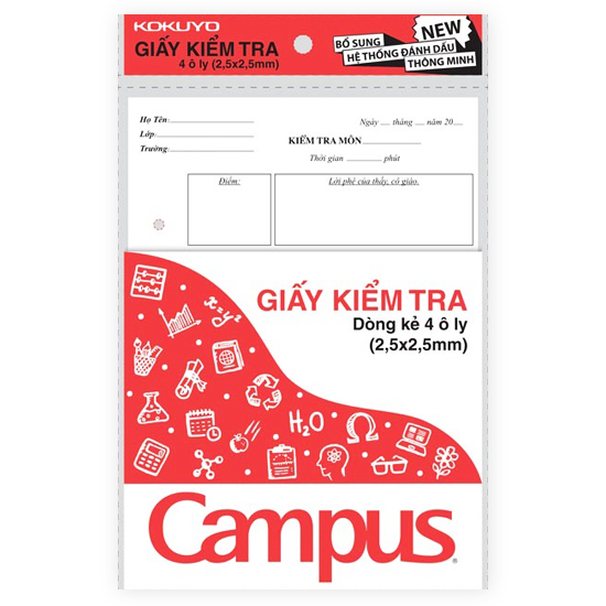 Giấy Kiểm Tra 4 Ô Ly Campus BF100G-15