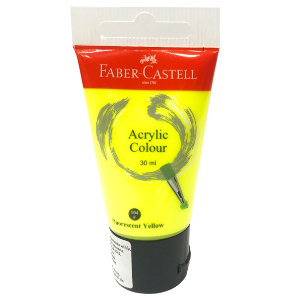 Tuýp Màu Vẽ Acrylic 30ml Faber-Castell - Màu Vàng Neon