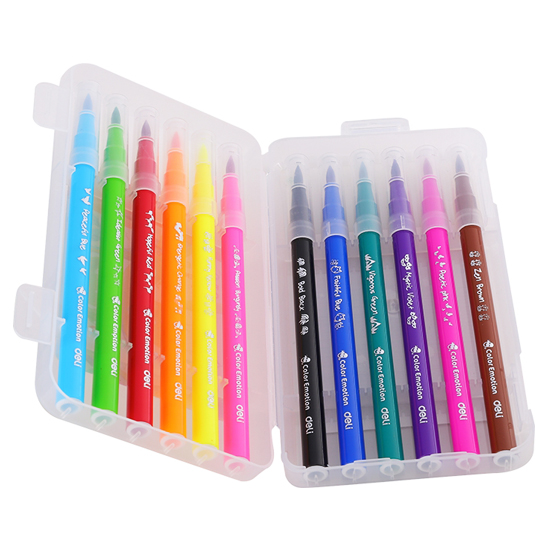 Hộp Bút Dạ Lông Mềm 12 Màu Deli C10304