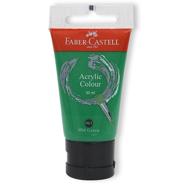 Màu Vẽ Faber - Castell Acrylic 30ml Midgreen - Màu Xanh Lá